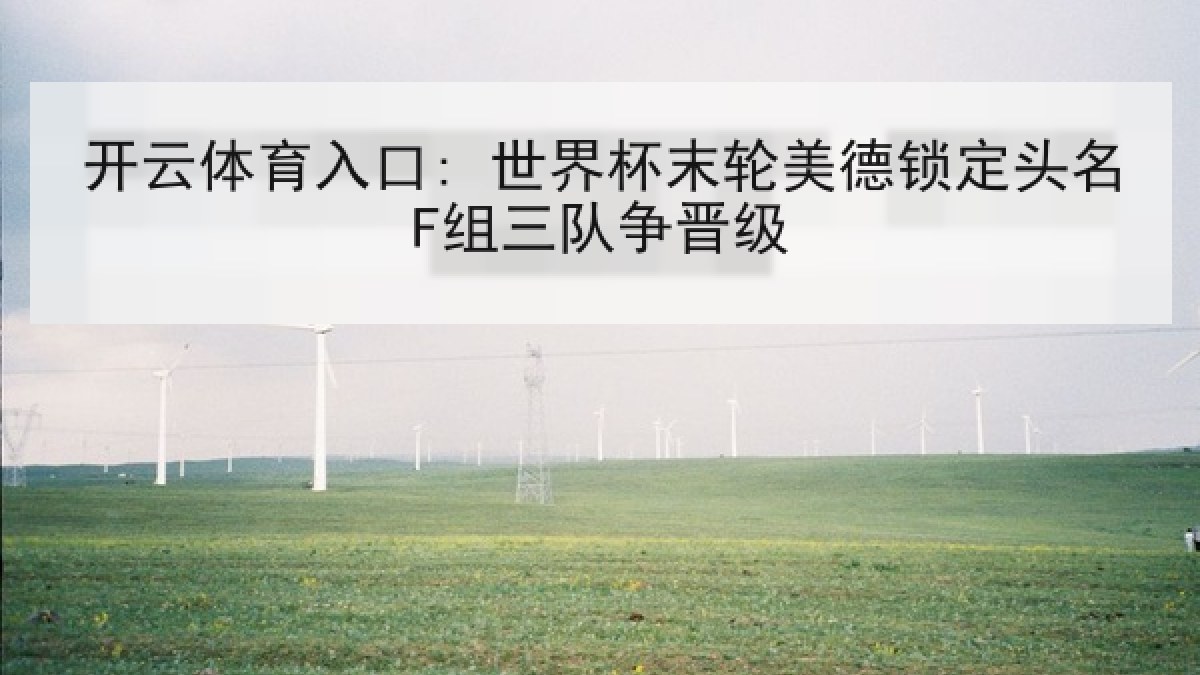 开云体育入口: 世界杯末轮美德锁定头名F组三队争晋级 开云体育入口: 世界杯末轮美德锁定头名F组三队争晋级